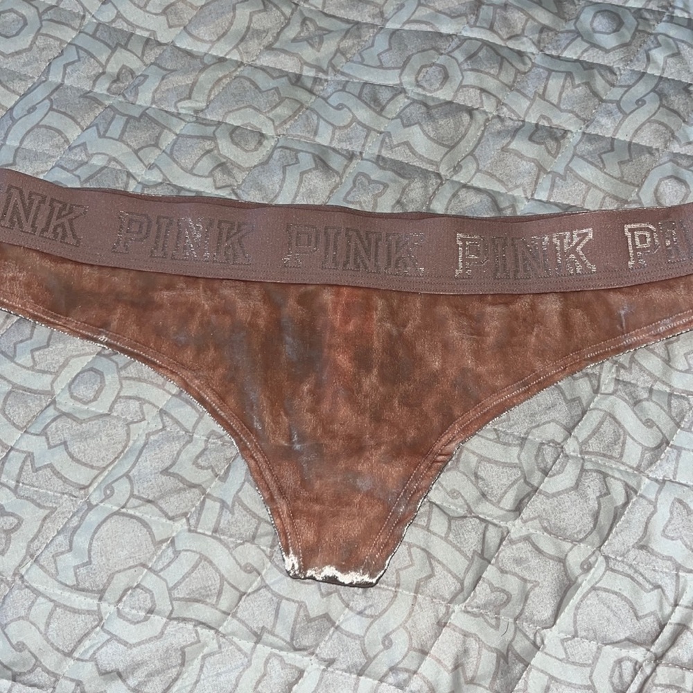 PINK medium w/tags velvet/velour pink thong